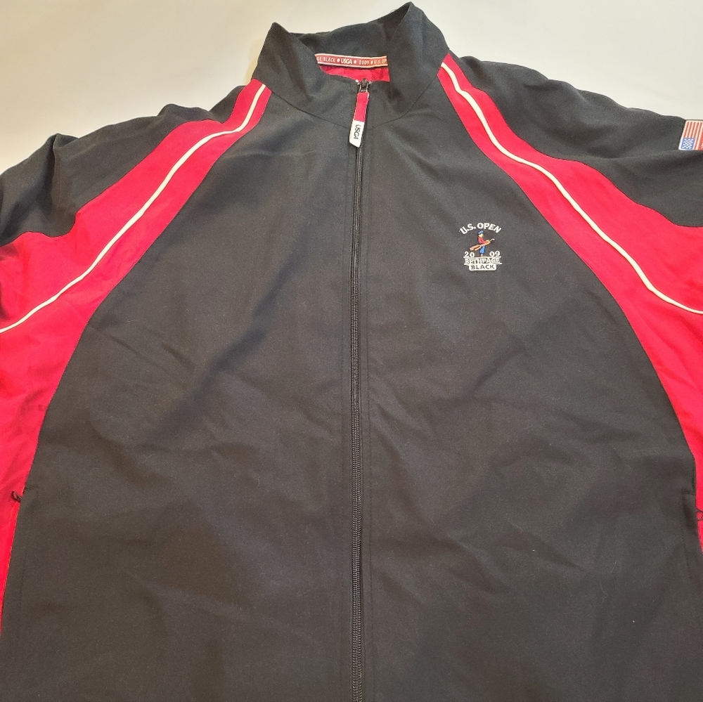 Mens 2009 U.S.Open Bethpage Black/Red Volunteer Jacket Size Xl